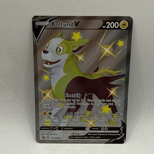 Pokemon Boltund V SWSH085 Shining Fates Full Art Holo Black Star Promo NM
