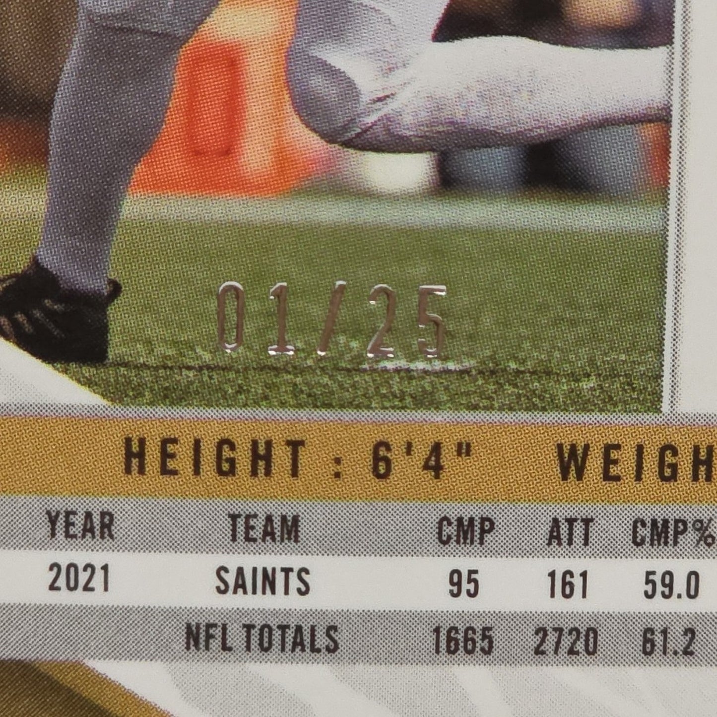 2022 Panini Phoenix JAMEIS WINSTON Green Lazer Prizm 01/25 Saints #68 1st Print