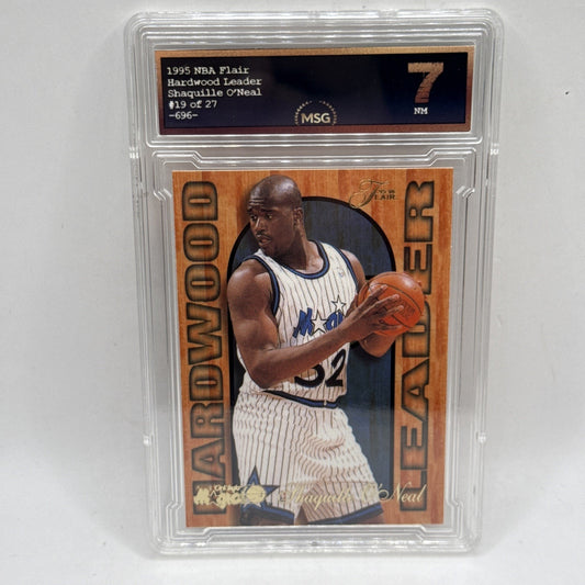 1995-96 Fleer - Flair Hardwood Leader #19 Shaquille O'Neal Graded 7 NM NBA Card