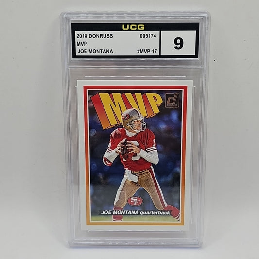 2018 Donruss #MVP-17 Joe Montana MVP NFL San Francisco 49ers Graded 9