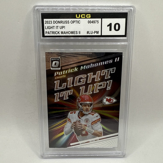 2023 Panini Donruss Optic - Light It Up #LU-PM Patrick Mahomes II Graded 10 NFL