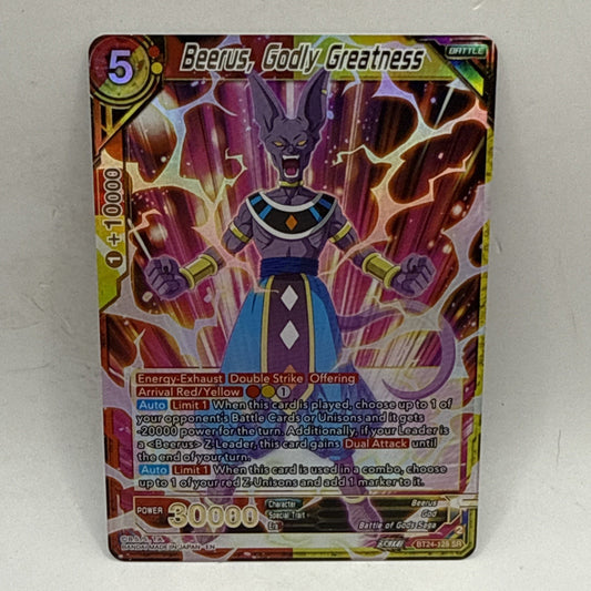 DBS - Beerus, Godly Greatness - Beyond Generations - BT24-128 - SR -NM/M