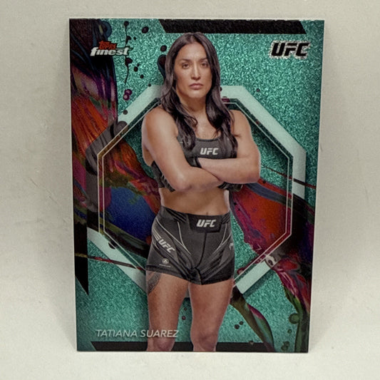 2024 Topps Finest Tatiana Suarez Aqua Glitter #39 UFC MMA Trading Card