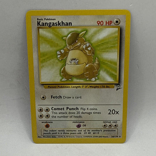 Kangaskhan 26/130 - Base Set 2 - Regular Unlimited Rare Pokémon TCG Card MP