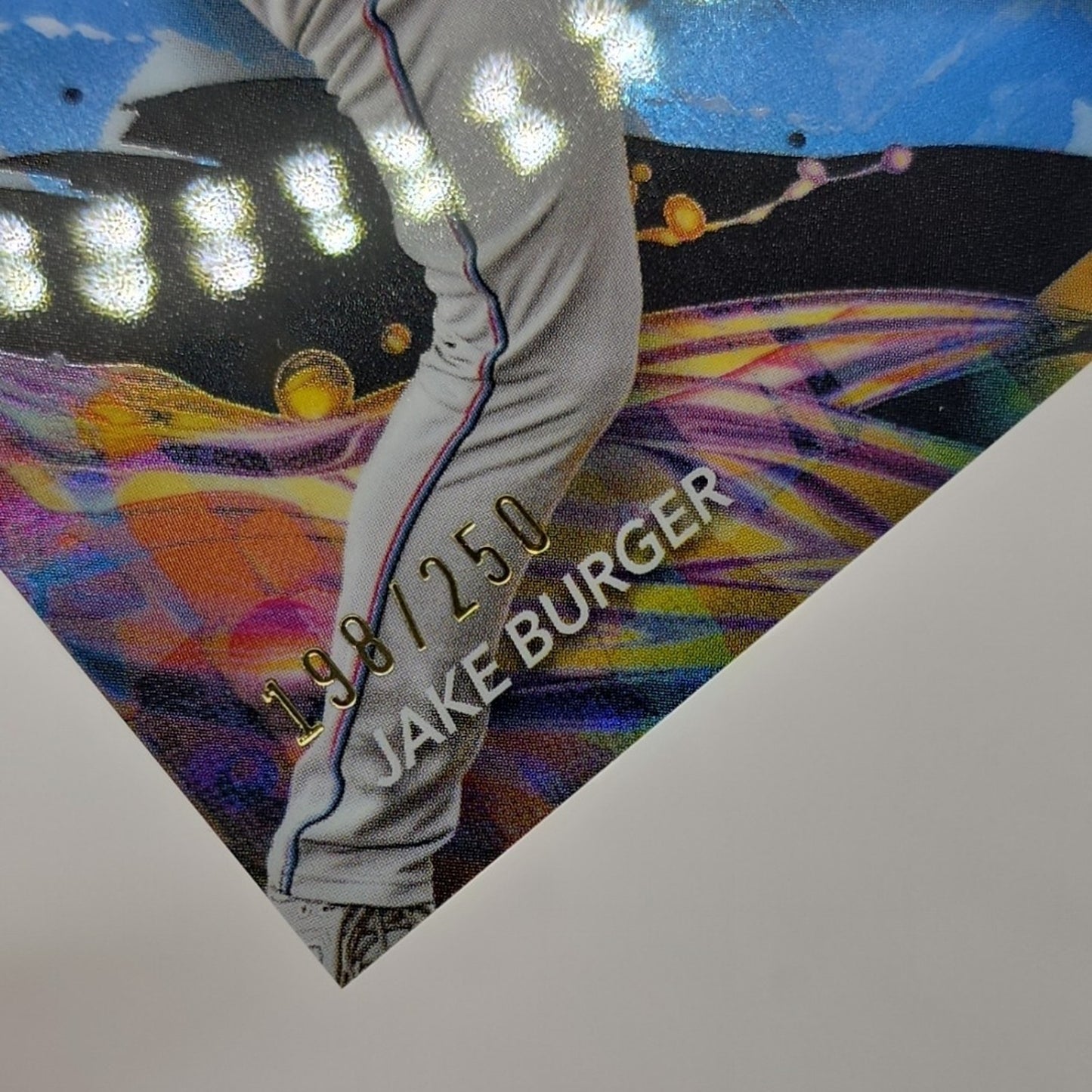 2024 Topps Finest JAKE BURGER #197 - SKY Blue Refractor /250 - Miami Marlins