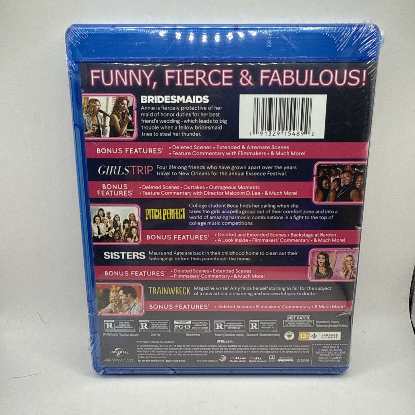 Girls Night In 5-Movie Collection Blu-ray Kristen Wiig, Bridesmaids, Sisters NEW