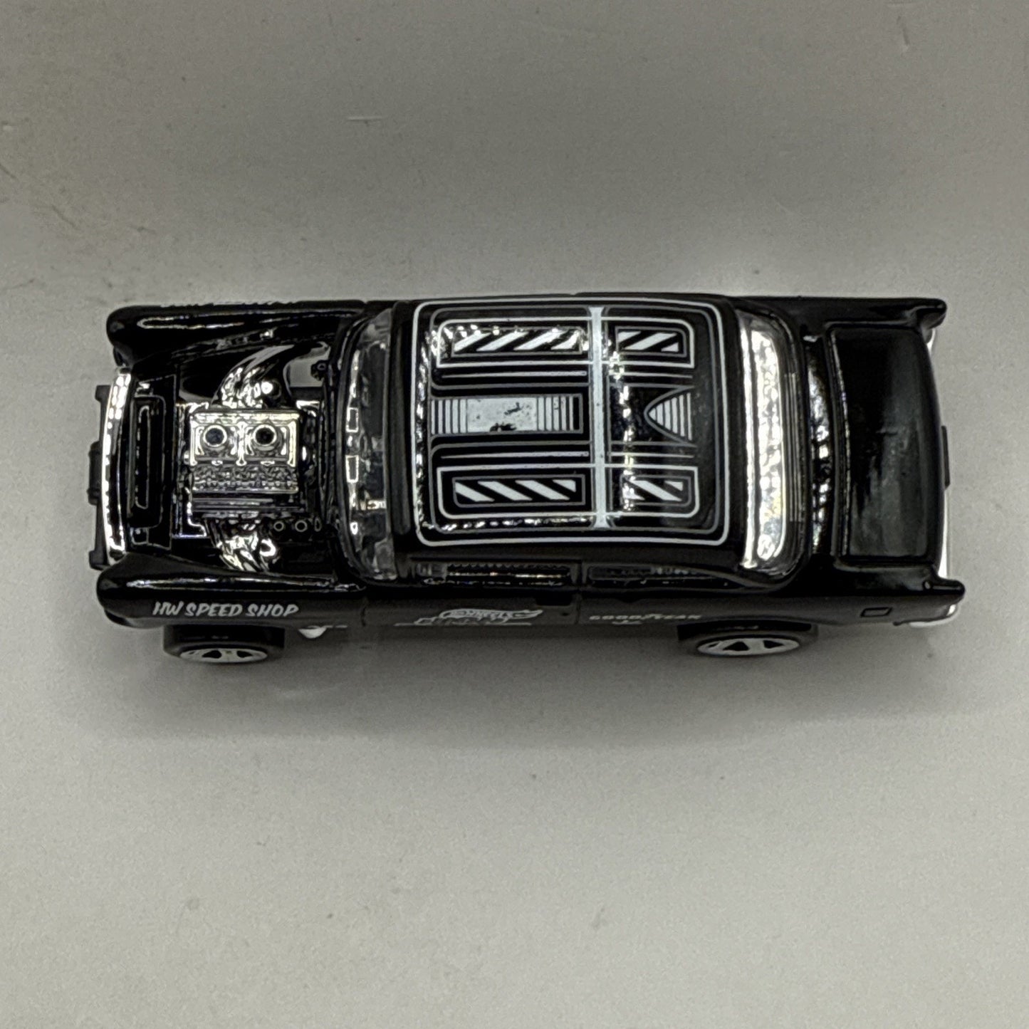2012 Hot Wheels HW Gasser. 55 Chevy Bel Air Gasser Black 1:64 Scale Toy Car