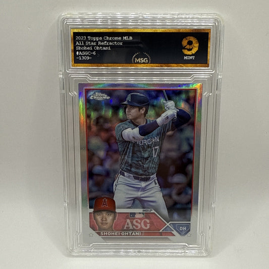 2023 Topps Chrome Update Shohei Ohtani All Star Refractor #ASGC-6 Graded 9 Mint