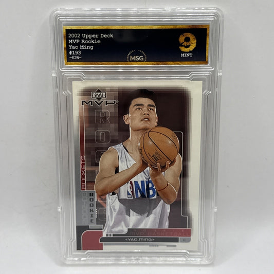 2002-03 Upper Deck MVP #193 Yao Ming Houston Rockets Graded 9 Rookie