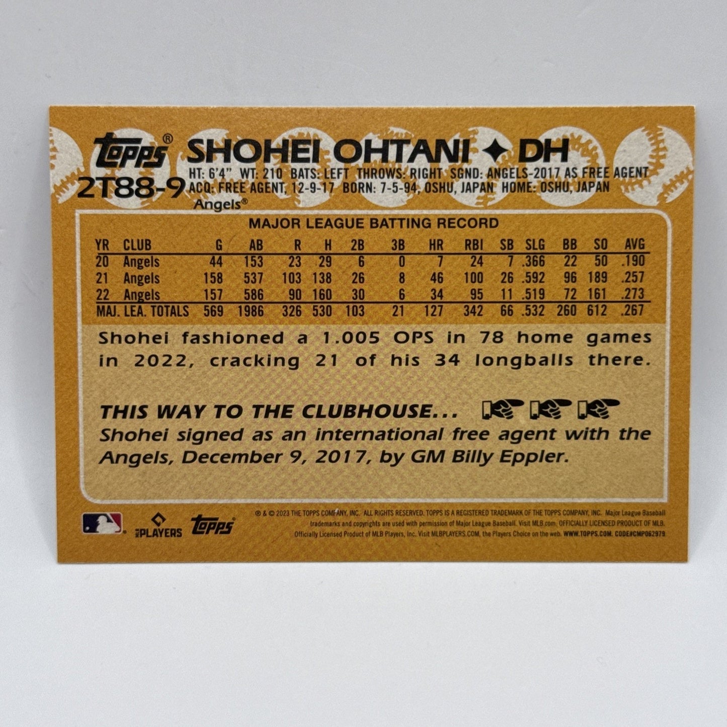 2023 Topps Series 2 - 1988 Topps Baseball #2T88-9 Shohei Ohtani Dodgers