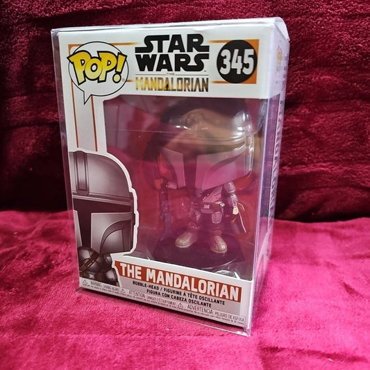 Funko POP! Star Wars The Mandalorian 345 Beskar Armor Vinyl Figure In Protector