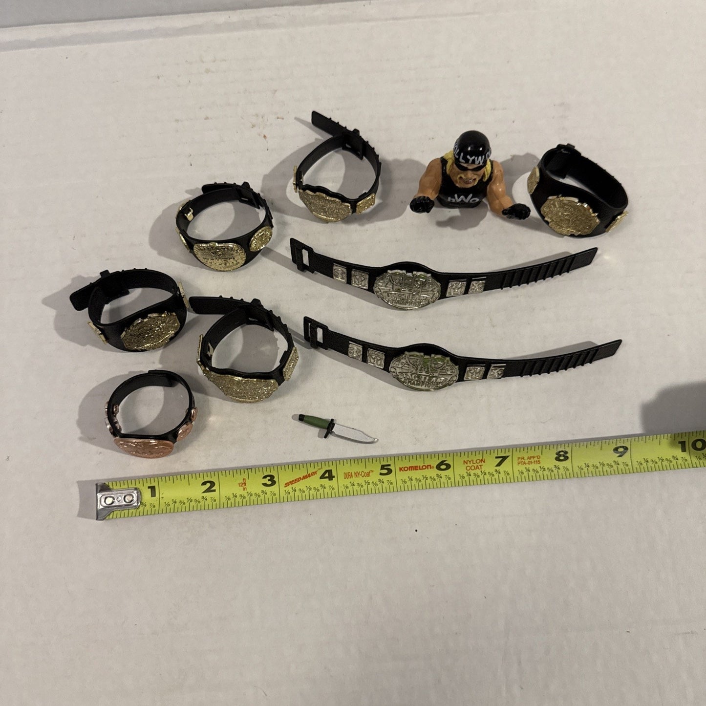WWE Tag Team Championship Title Belt Set lot Of Action Figure Accessories TNA