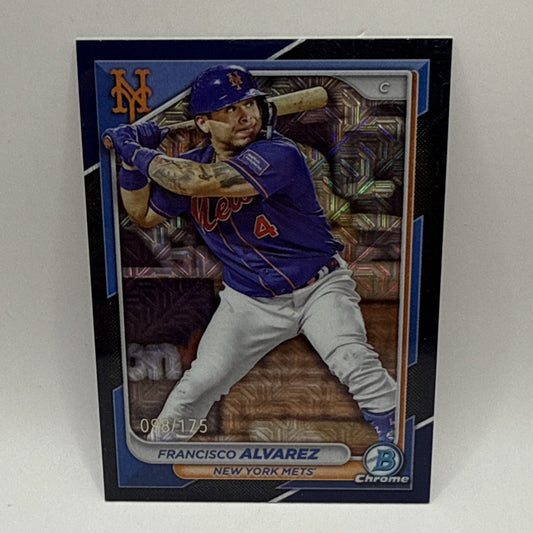 2024 Bowman Mega Box Chrome Navy Mojo Refractor /175 Francisco Alvarez #75