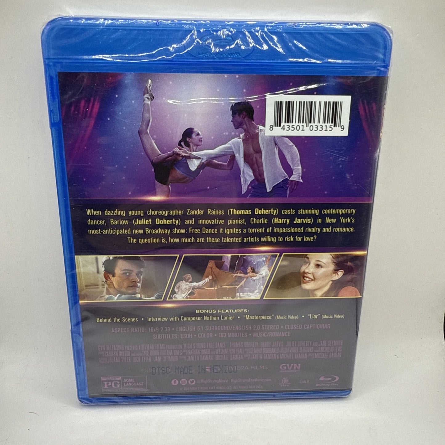 High Strung: Free Dance (Blu-ray, 2018) Thomas Doherty Juliet Doherty SEALED