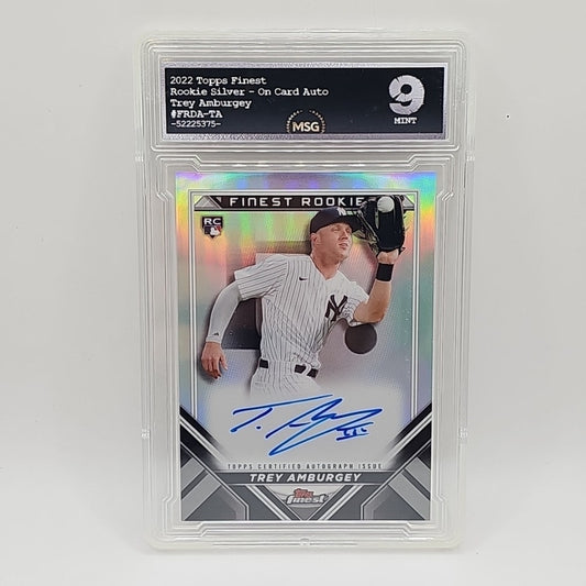 2022 Finest #FRDA-TA Trey Amburgey Auto New York Yankees Finest RC Graded 9