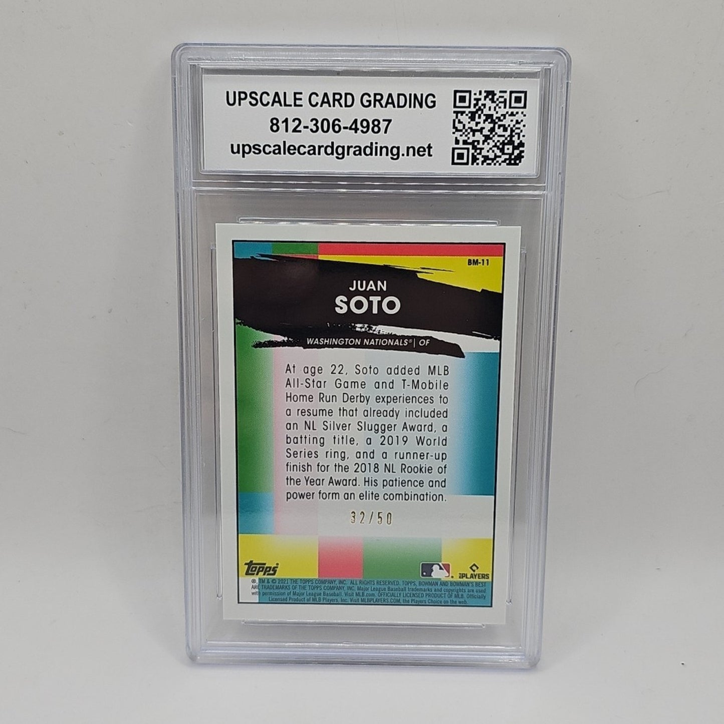 Juan Soto - 2021 Bowman's Best Masterpieces #BM-11 - Lava Refractor /50 Graded