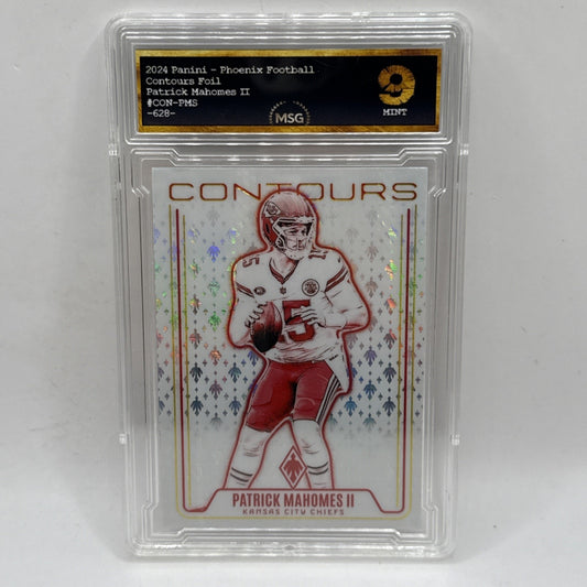 Patrick Mahomes Contours SILVER insert 2024 Panini Phoenix Football Graded 9 NFL