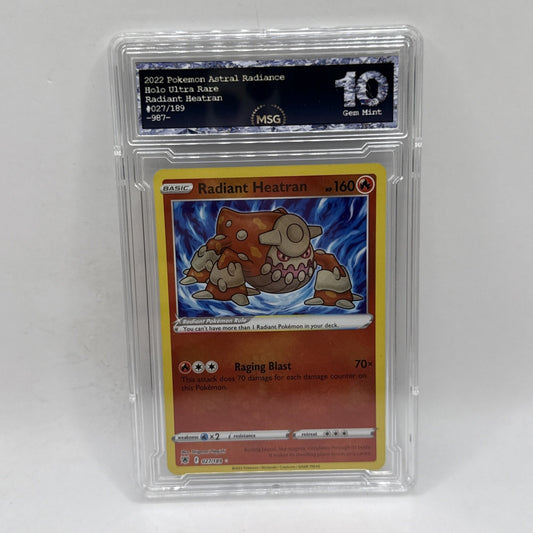 2022 Pokemon Astral Radiance Radiant Heatran 027/189 Graded 10 Gem Mint Tcg Card