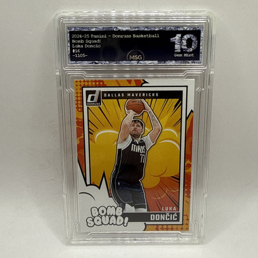 2024-25 Donruss Luka Dončić Bomb Squad #16 Dallas Mavericks/ La Lakers Graded