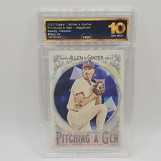 Randy Johnson Diamondbacks 2022 Topps Allen & Ginter Pitching A Gem #24 Graded