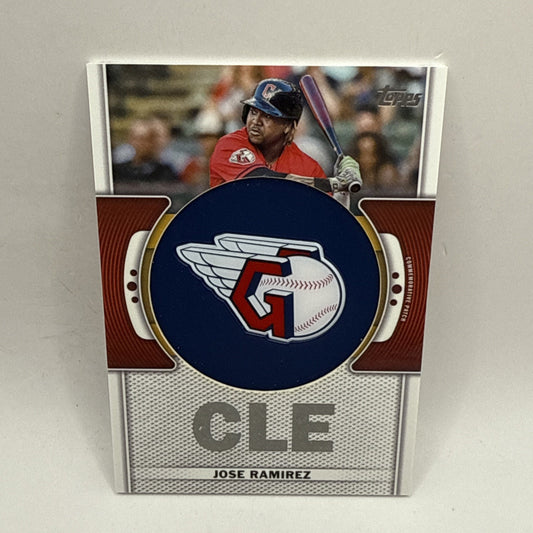 2023 Topps Series 1 Jose Ramirez Commemorative Team Logo Patch Relic Guardians
