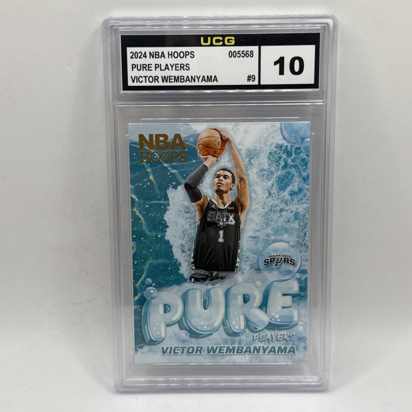 Victor Wembanyama NBA Hoops Winter 24-25 #9 Pure Players San Antonio Graded 10