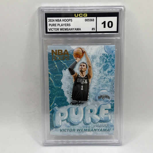 Victor Wembanyama NBA Hoops Winter 24-25 #9 Pure Players San Antonio Graded 10