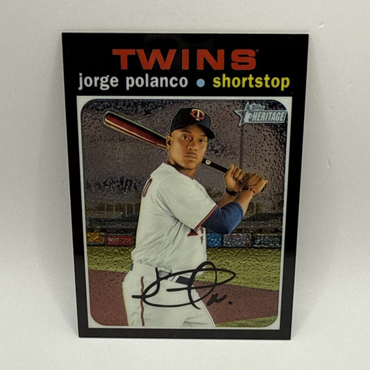 D41897 2020 Topps Heritage Chrome #THC236 Jorge Polanco /999 MLB