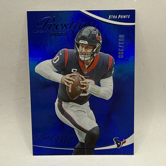 2023 Prestige Xtra Points Blue /299 Davis Mills #118 Houston Texans