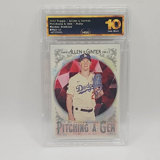 2022 Topps Allen & Ginter #PAG-11 Walker Buehler Pitching a Gem Graded 10 MLB