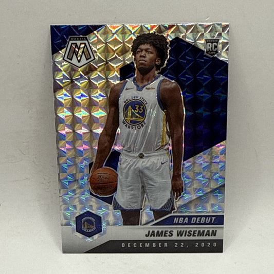 2020-21 Panini Mosaic #266 Silver JAMES WISEMAN Rookie NBA Debut RC Warriors