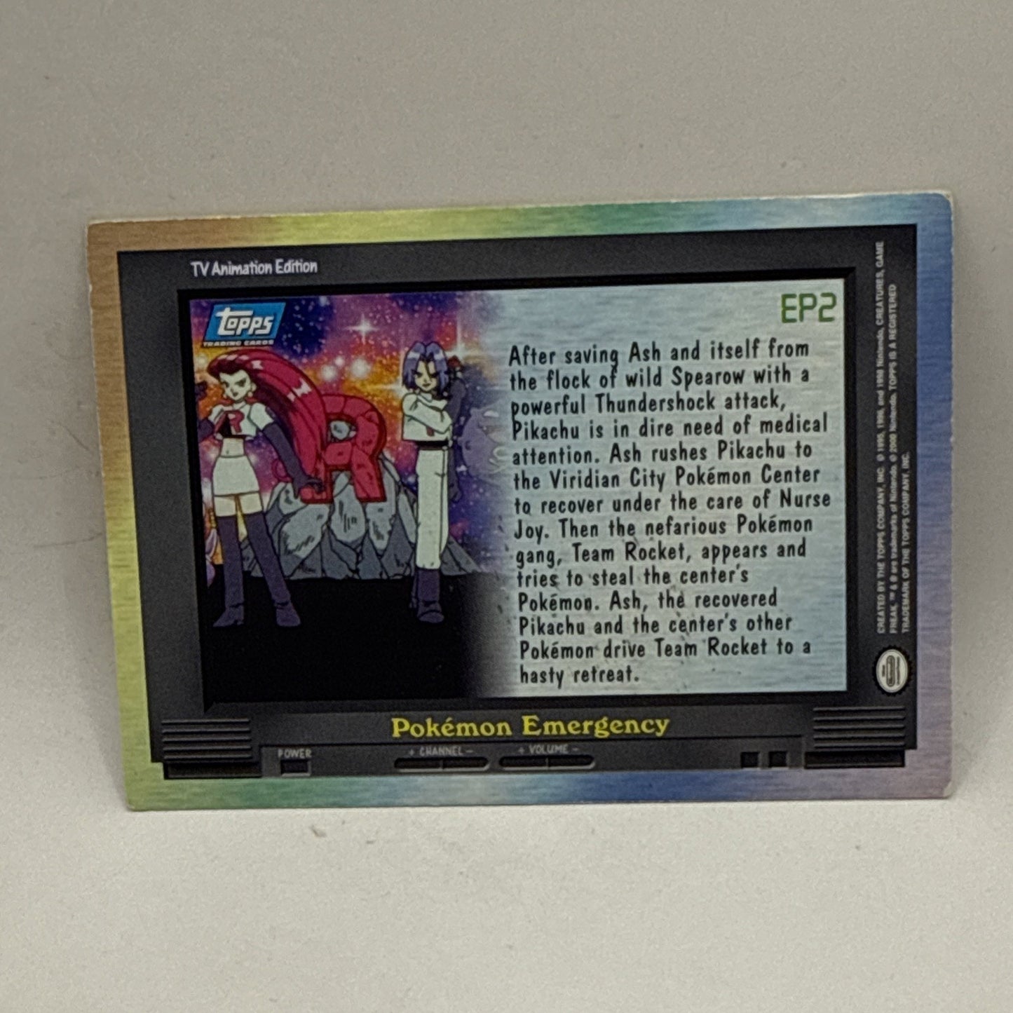 EP2 Pokemon Emergency - TV Animation Edition - Pokemon Topps Card Blue Logo