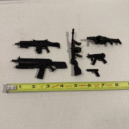 Lot Of Toy Action Figure Weapons - Mini Gun Accessories - Play Set