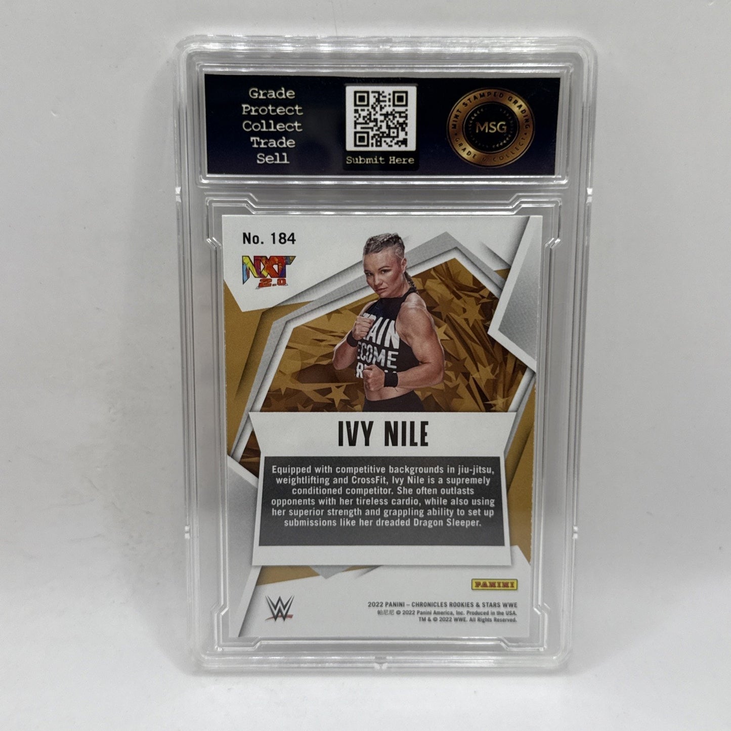 2022 Panini Chronicles WWE Ivy Nile Bronze #184 Rookie Graded 9 Mint Card
