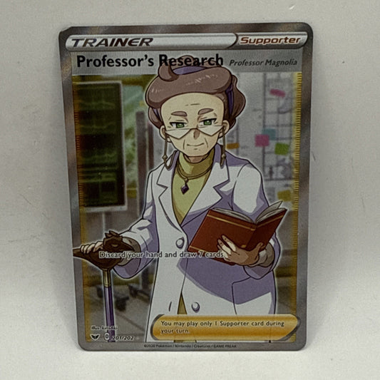 Professor's Research (Full Art) 201/202 Swsh01: Sword & Shield Holo LP Tcg Card