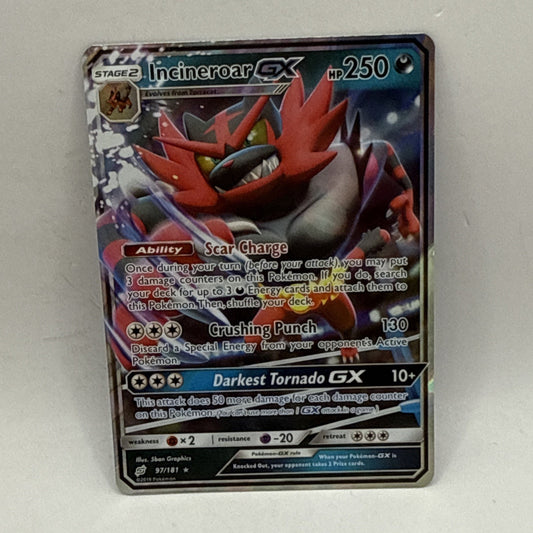 Incineroar GX 97/181 Team Up Ultra Rare Pokemon MP Card Tcg Collectible