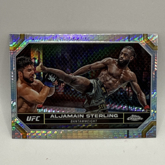 2024 Topps Chrome UFC - Aljamain Sterling #12 Prism Refractor MMA