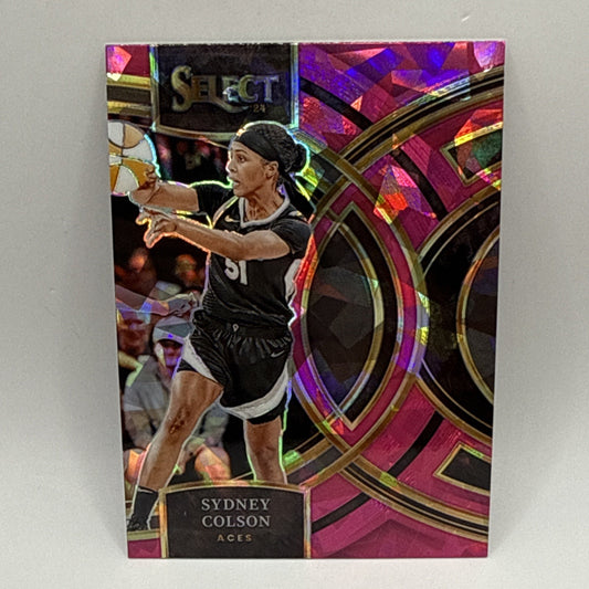 2023-24 Panini Select WNBA Sydney Coulson Premier Level Pink Cracked Ice Prizm