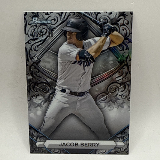 2023 BOWMAN STERLING SILVER REFRACTOR JACOB BERRY /100 MARLINS