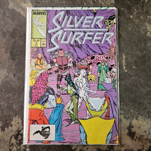Silver Surfer #4 Marvel Comics 1987 Newsstand - Roger's & Rubinstein Comic Book