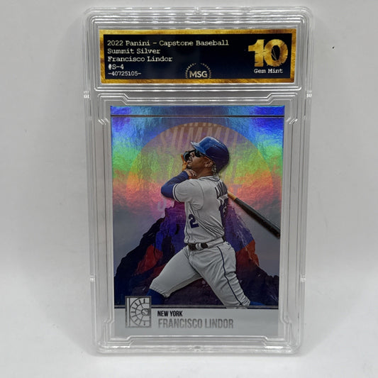 2022 Panini Capstone-Summit-Francisco Lindor #S-4 Graded 10 MLB New York