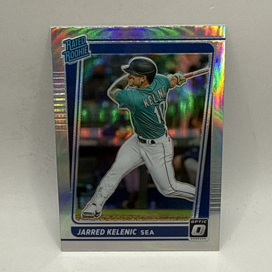 2021 Panini Donruss Optic Silver Prizm Jarred Kelenic Rated Rookie MLB Seattle