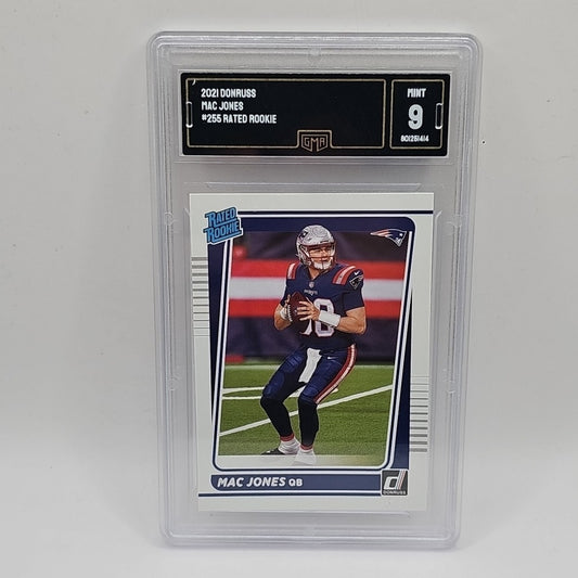 2021 Panini Donruss Base #255 - Rated Rookie - Mac Jones RC Graded 9 Mint NFL