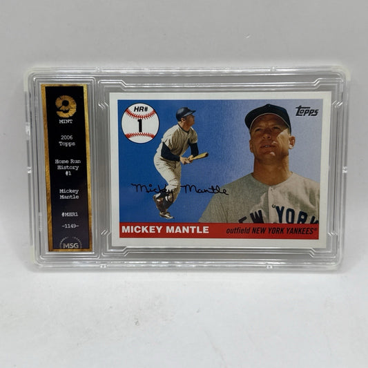 Mickey Mantle 2006 Topps HR #1 MLB New York Yankees HOF Graded 9 Mint Card