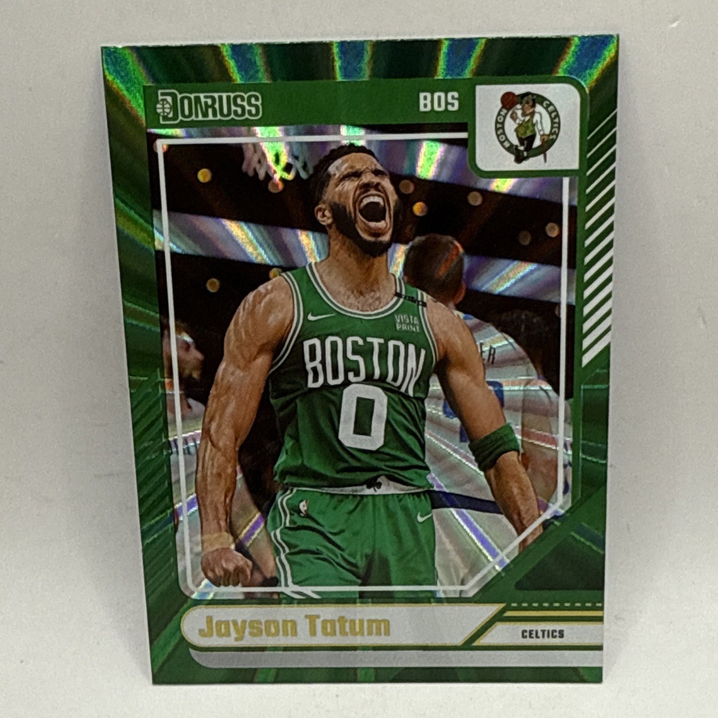 Jayson Tatum Holo Green Laser 2024-25 Donruss #49 NBA Boston Celtics