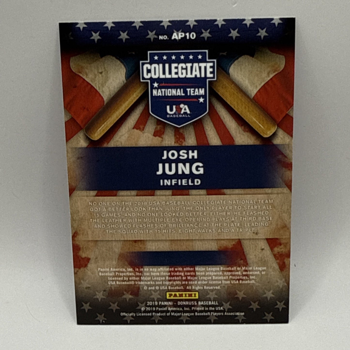 2019 Panini Donruss American Pride Rapture Josh Jung #AP10 MLB Texas Rangers