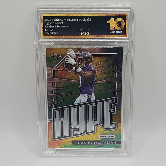 RASHOD BATEMAN 2022 Panini Prizm Hype #H-14 Ravens Graded 10 NFL Ravens