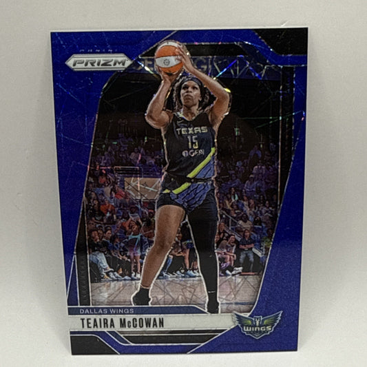 2024 Panini Prizm WNBA Teaira McCowan Dallas Wings Blue Velocity