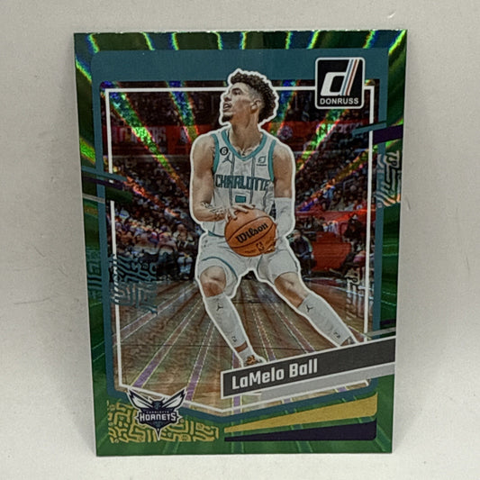 2023-24 Donruss GREEN HOLO LASER Parallel LaMelo Ball NBA Charlotte Hornets
