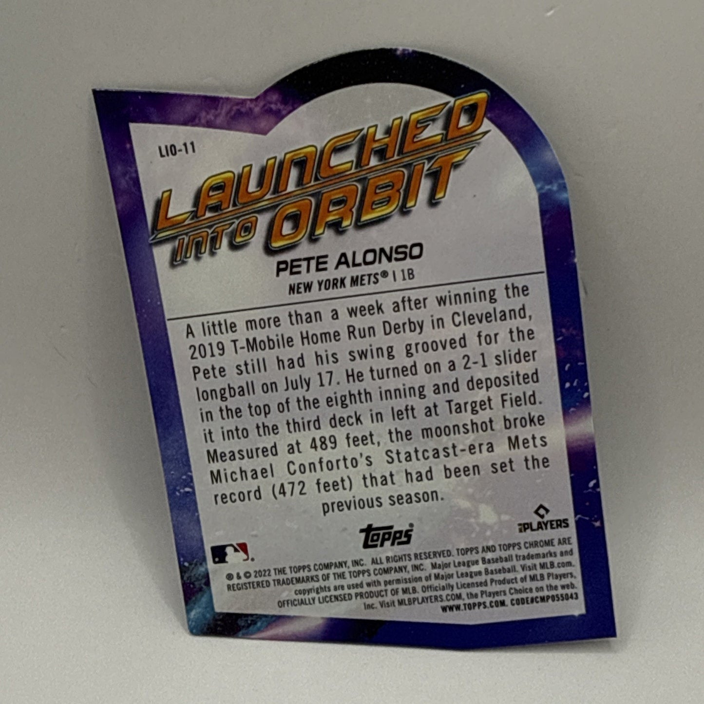 2022 Topps Cosmic Chrome Launched Into Orbit Refractor #LIO-11 Pete Alonso